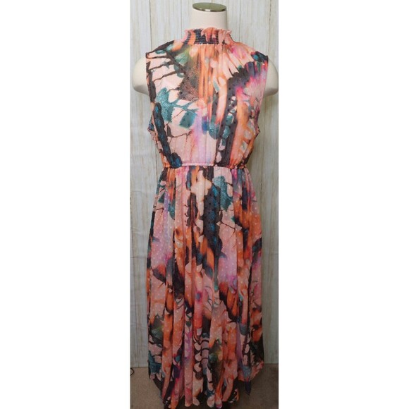 torrid Dresses & Skirts - Torrid Midi Dress Clip Dot Smocked Mock Hi Neck Floral Size 0~12~Large Butterfly